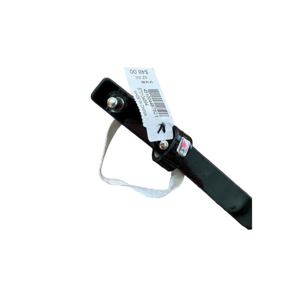 NWT White House Black Market Belt Flower Black Women\'s XS Leather 31.5” Long main image 13